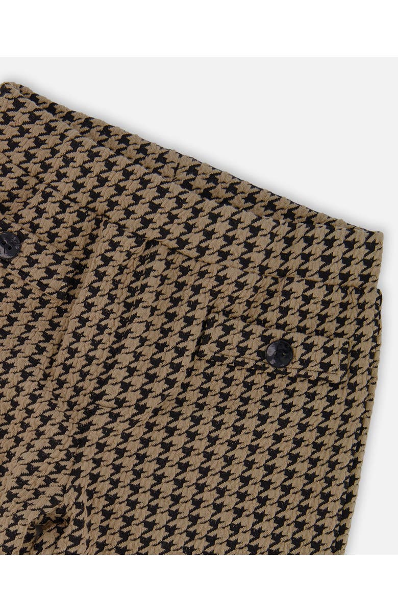 Deux par Deux Jacquard Knit Pant with Welt Pocket, Alternate, color, Black And Beige