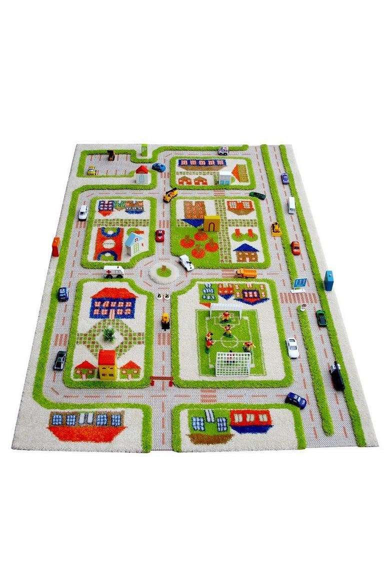 LUCA AND CO 'Traffic' Play Rug, Alternate, color, GREEN