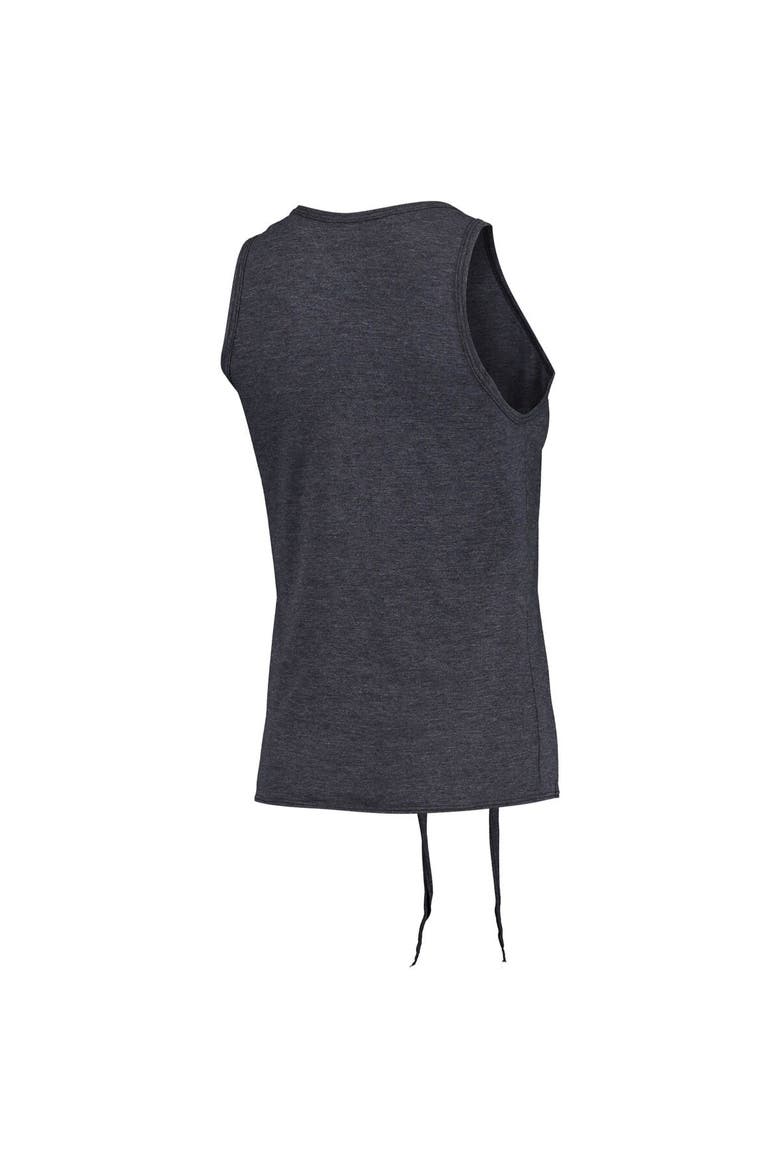 Women's Majestic Threads Navy Houston Astros Scoop Neck Racerback Side Tie Tri-Blend Tank Top, Alternate, color, Navy