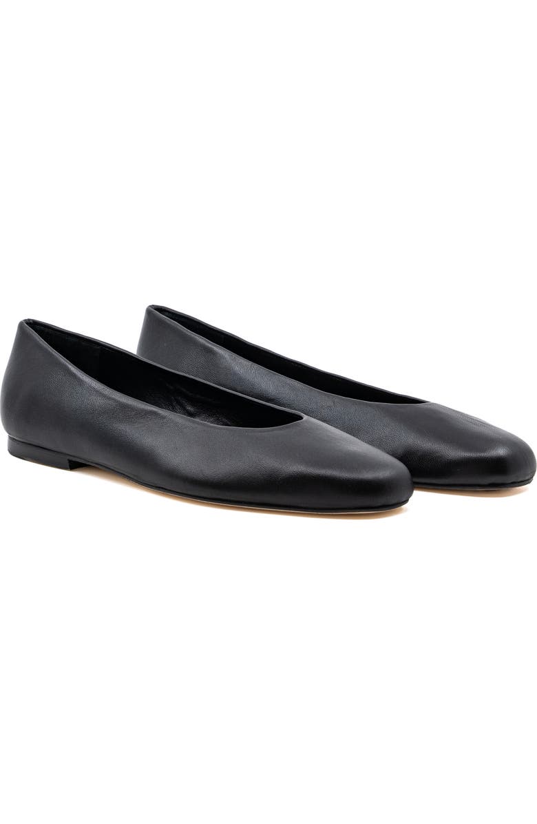 Andrea Gomez Dalia Leather Ballerina Flat, Alternate, color, Black