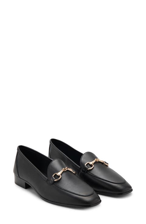 Buckle Leather Loafer (Women)