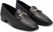 MANGO Buckle Leather Loafer