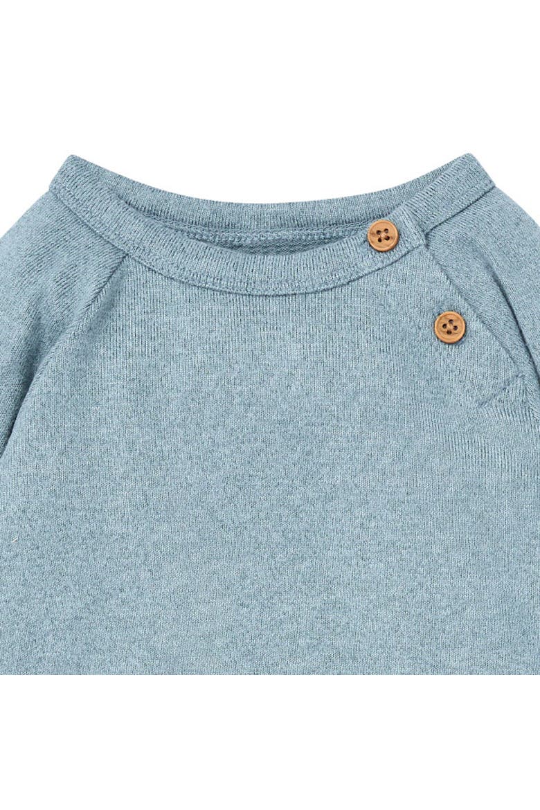 Raglan Sleeve Long Leg Romper, Alternate, color, Teal Heather