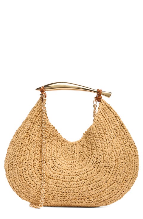 Straw Top Handle Satchel
