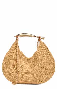 URBAN EXPRESSIONS HANDBAGS Straw Top Handle Satchel