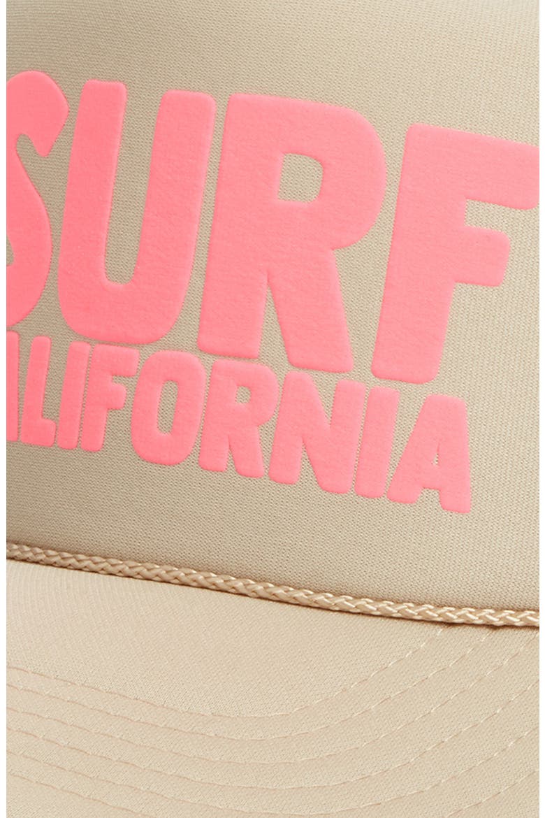 Surf California Trucker Hat, Alternate, color, TAN