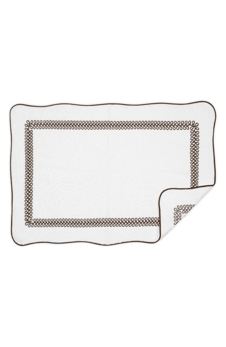 Matouk Astor Braid Tub Mat, Main, color, Mocha