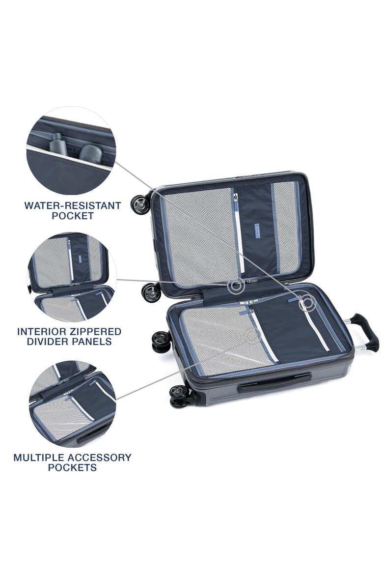 Platinum Elite Hardside Expandable 20" Compact Carry On, Fits up to 15.6" Laptop, Alternate, color, Vintage Grey