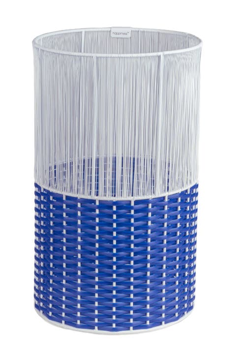 Harper Modern 2-Tone Faux Wicker Cylinder Waste Basket
