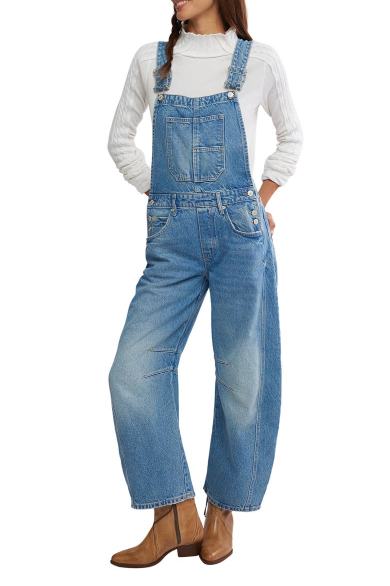 Good Luck Denim Overalls, Main, color, ULTRA LIGHT BEAM
