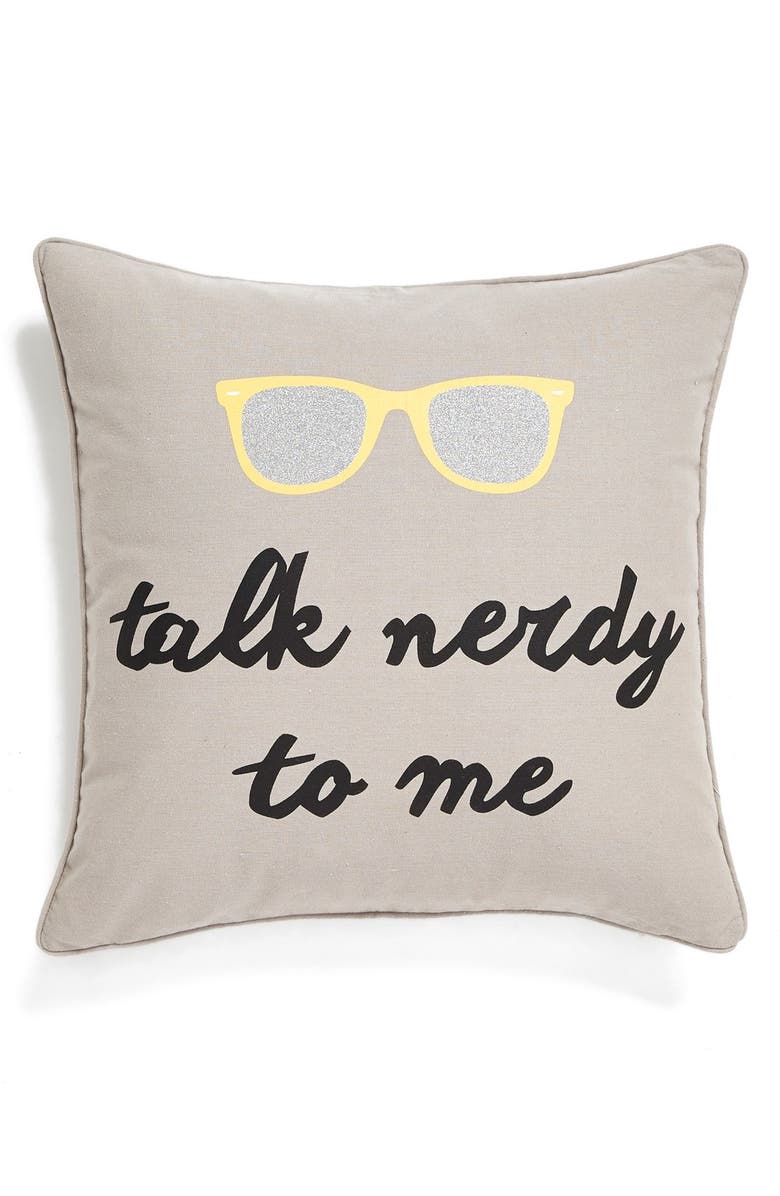 Levtex 'Talk Nerdy to Me' Pillow, Main, color, 