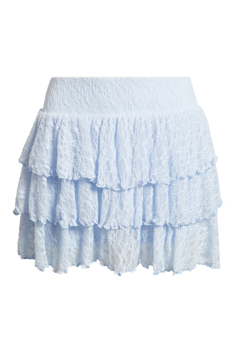 Lace Tiered Mini Skort, Alternate, color, BLUE BIRD