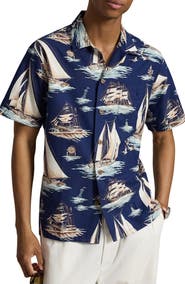 Polo Ralph Lauren Classic Fit Sailboat Print Oxford Shirt