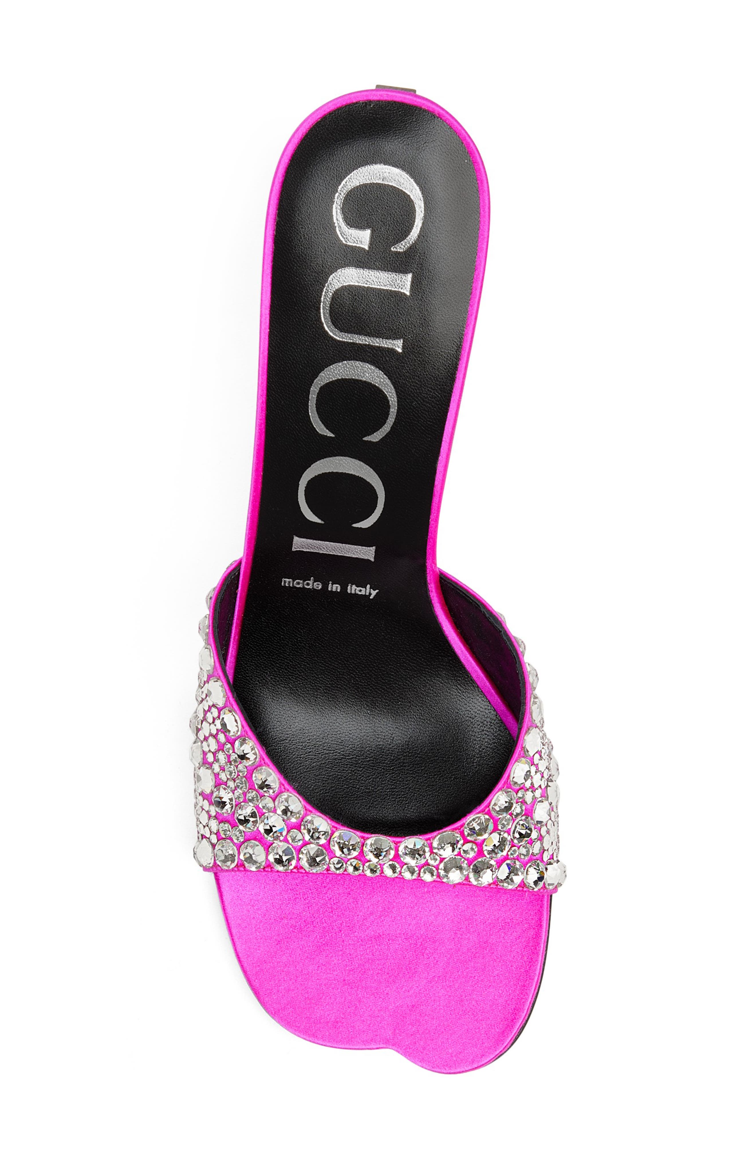 Galactica Crystal Embellished Sandal, Alternate, color, PURE FUCHSIA