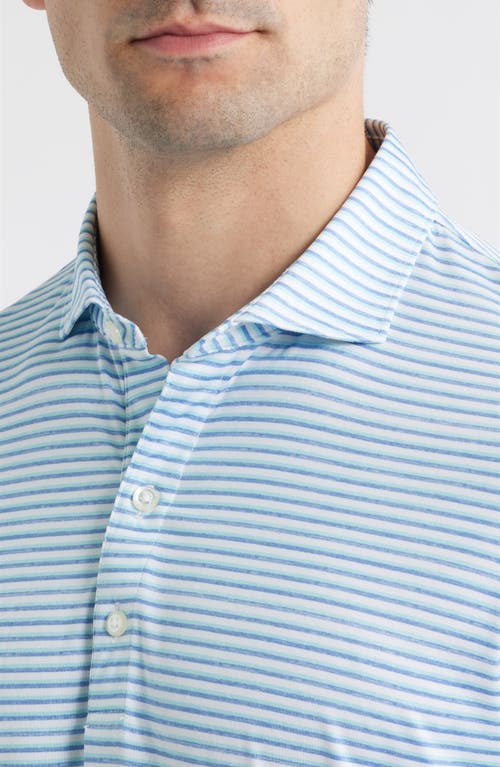 Johnnie-o Warwick Stripe Prep-formance Polo In Blue
