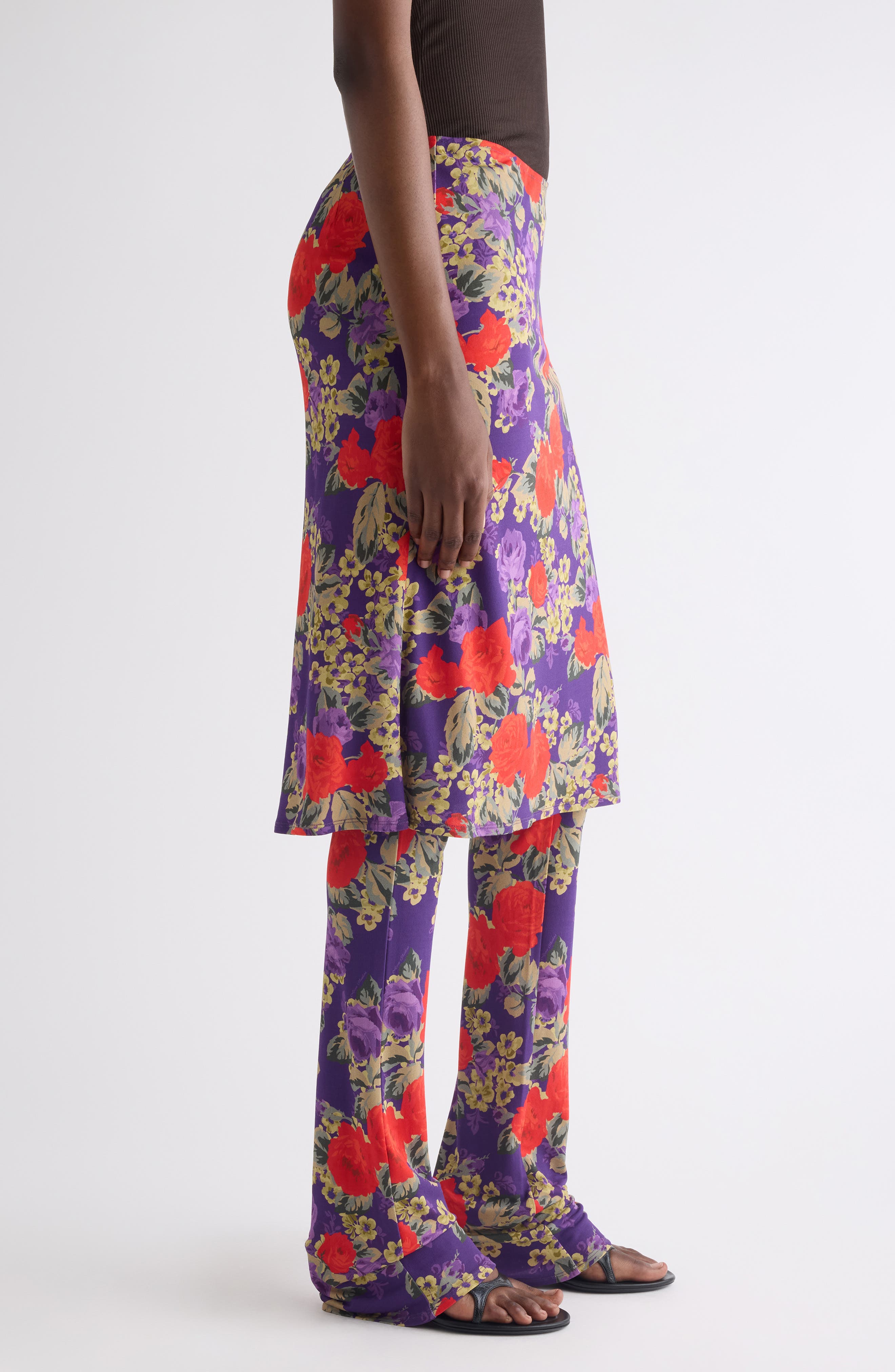 Acne Studios Floral Layered Knit Pants (Women) | Nordstromrack