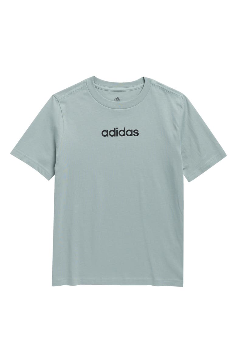 adidas Kids' Logo Graphic T-Shirt, Main, color, Green-Gray