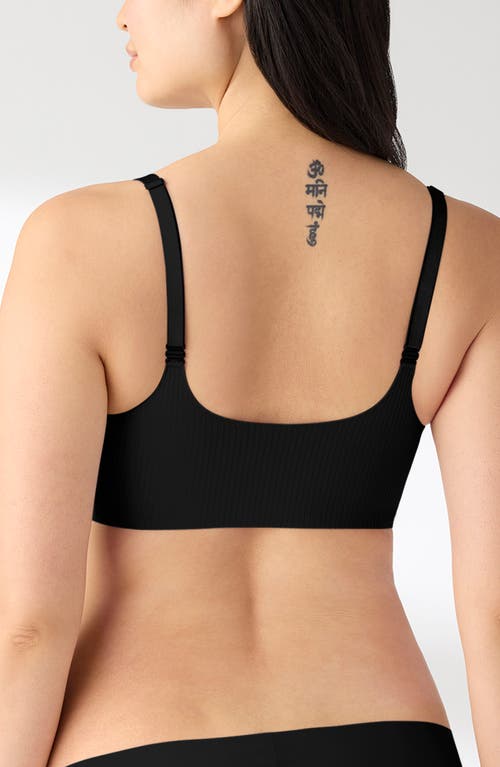 True & Co. True & Co Rib Triangle Bra In Black