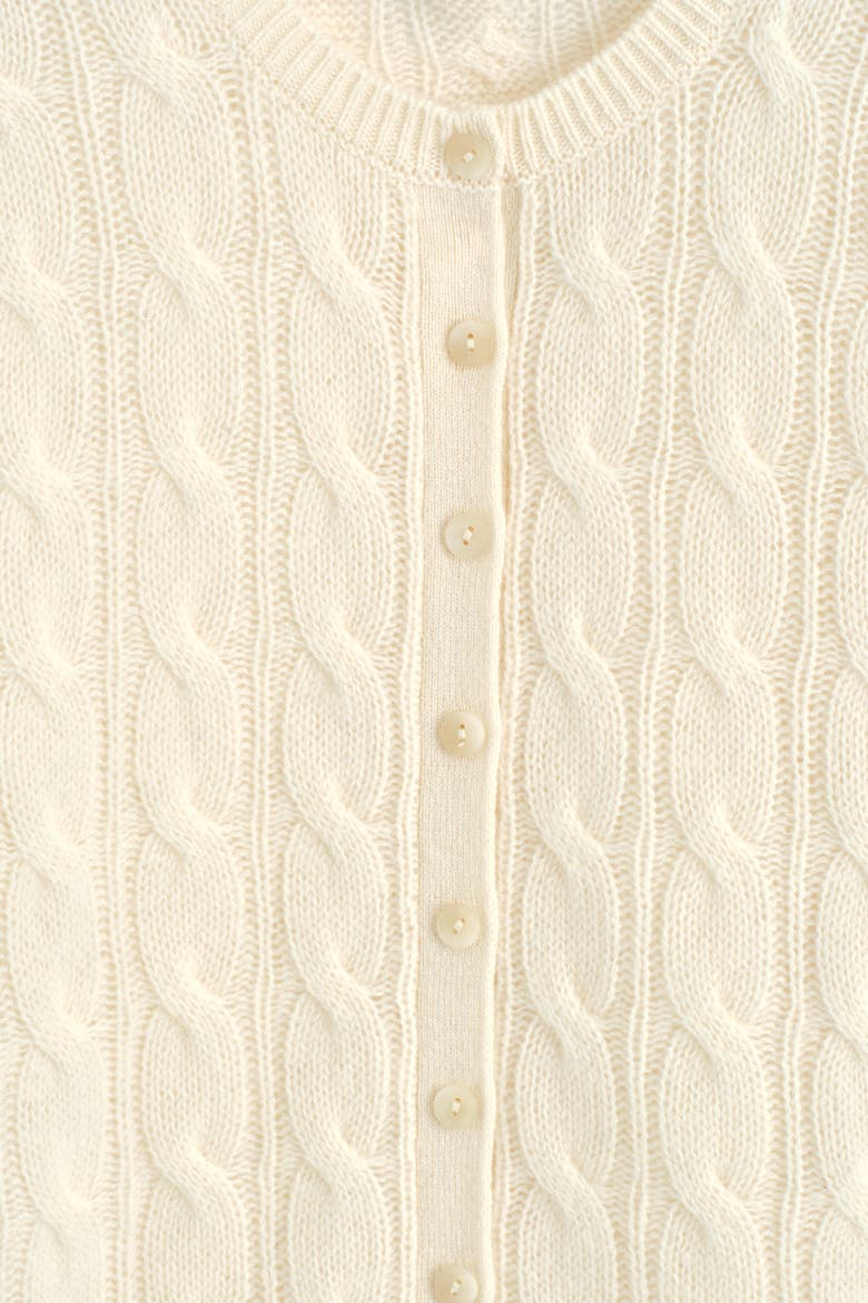 Cable-knit Cashmere Cardigan, Alternate, color, IVORY
