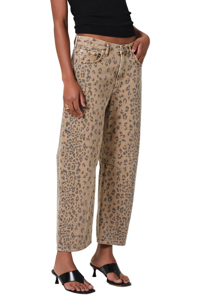 Miro High Waist Barrel Jeans, Alternate, color, NAT CHEETAH (CHEETAH PRINT)