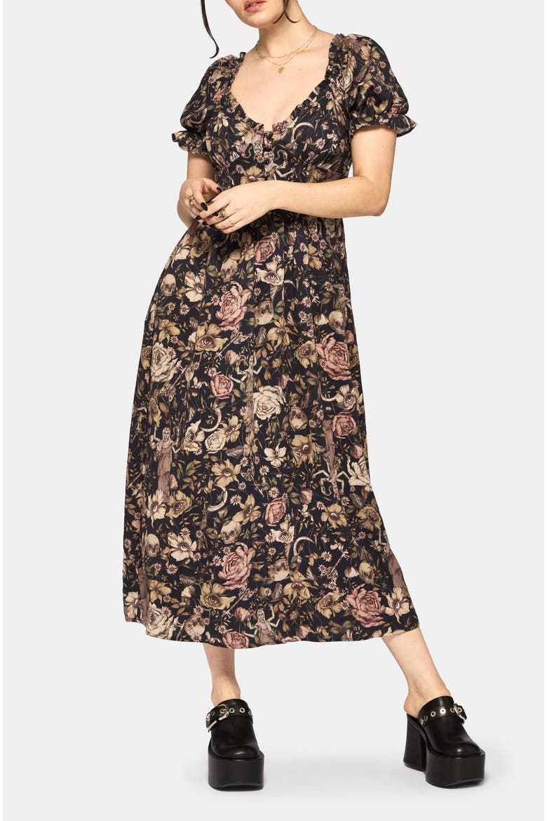 Short Sleeve Midi Dress, Alternate, color, Green