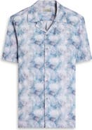 Bugatchi Jackson Palm Leaf Print Camp Shirt