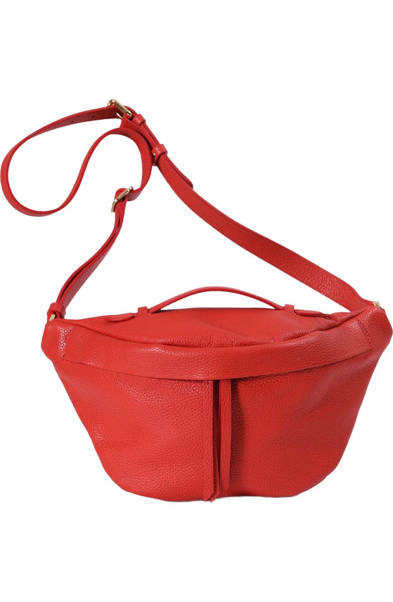 Forever & Always Shoes Bianca Red Leather Crossbody Bag, Main, color, Red Leather