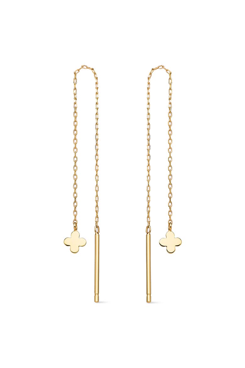 Solid Yellow Gold - Mini Flower Threaders, Main, color, Gold