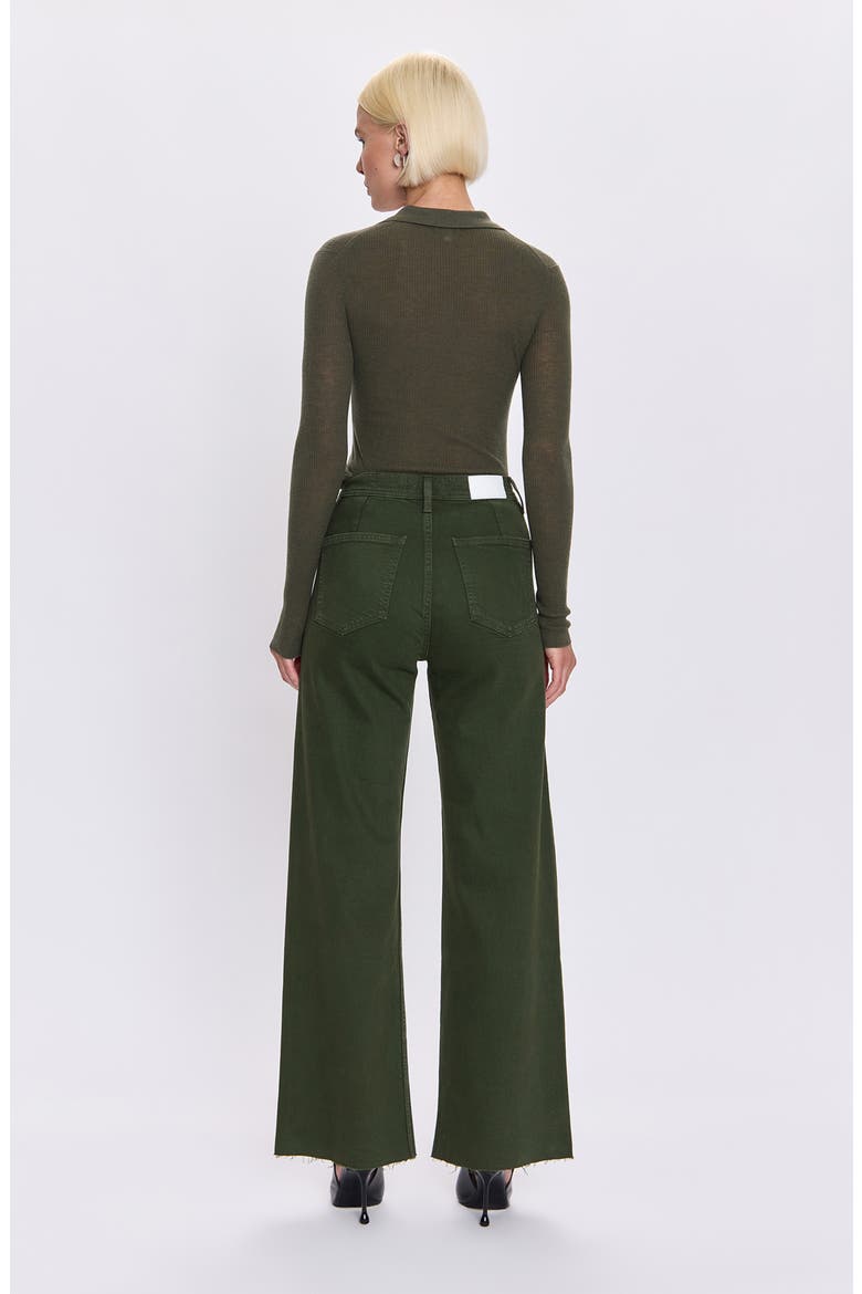 Penny High Waist Raw Hem Wide Leg Jeans, Alternate, color, LAUREL