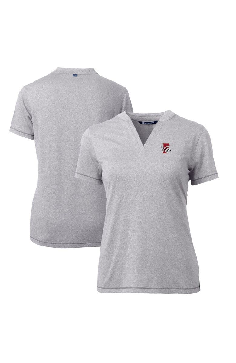 Cutter & Buck Women's Cutter & Buck  Heather Gray Fresno Grizzlies Forge DryTec Heathered Stretch Blade Top, Alternate, color, 