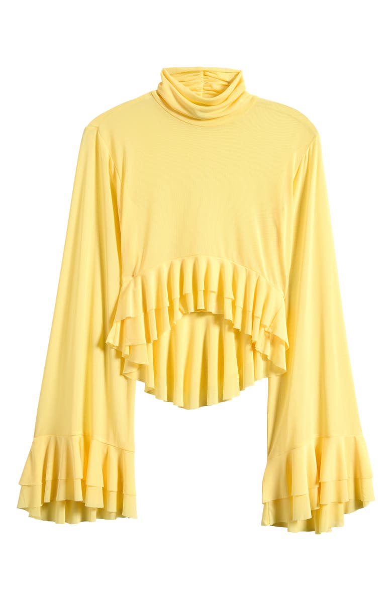 AFRM Pru Mesh High-Low Crop Top, Alternate, color, Buttercup
