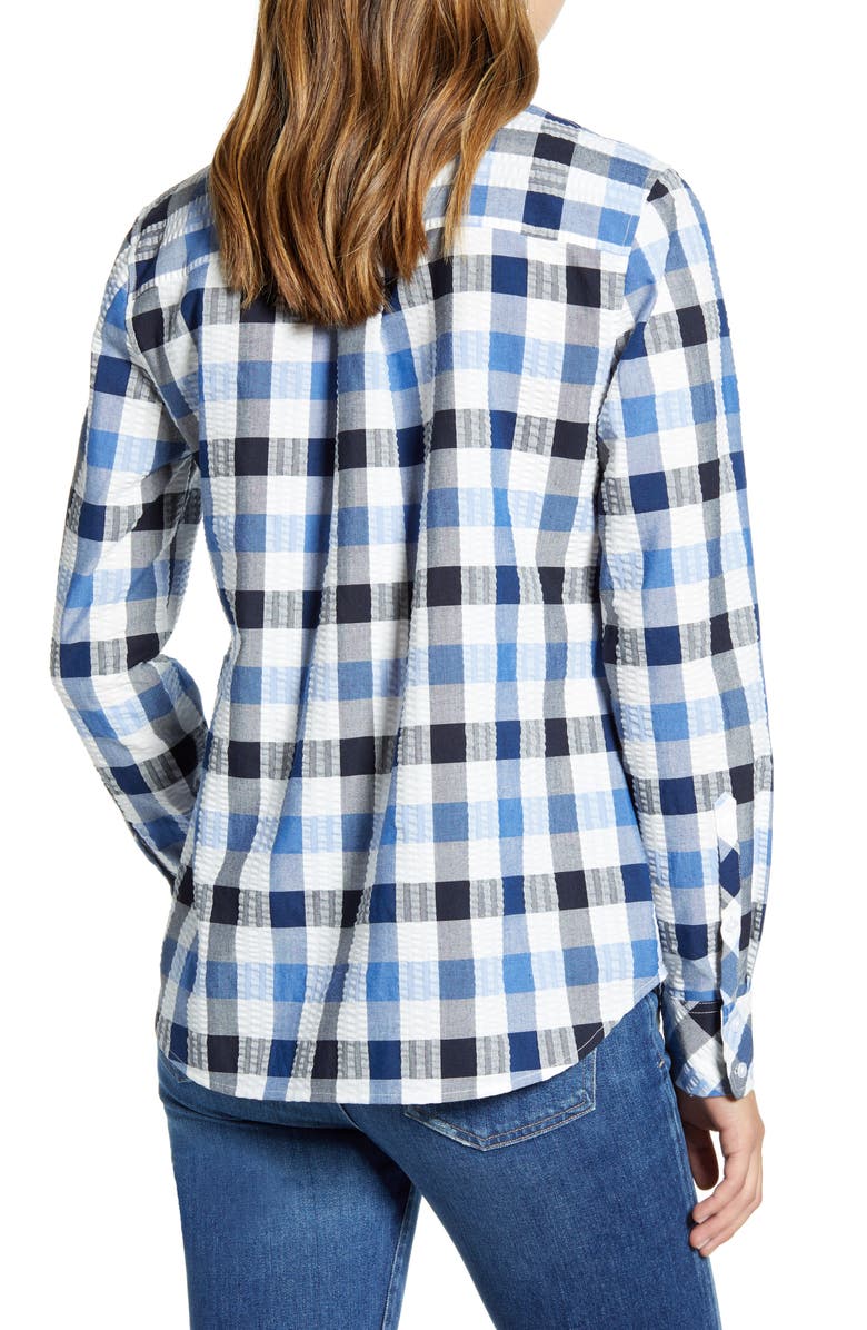1901 Check Seersucker Button Up Shirt, Alternate, color,