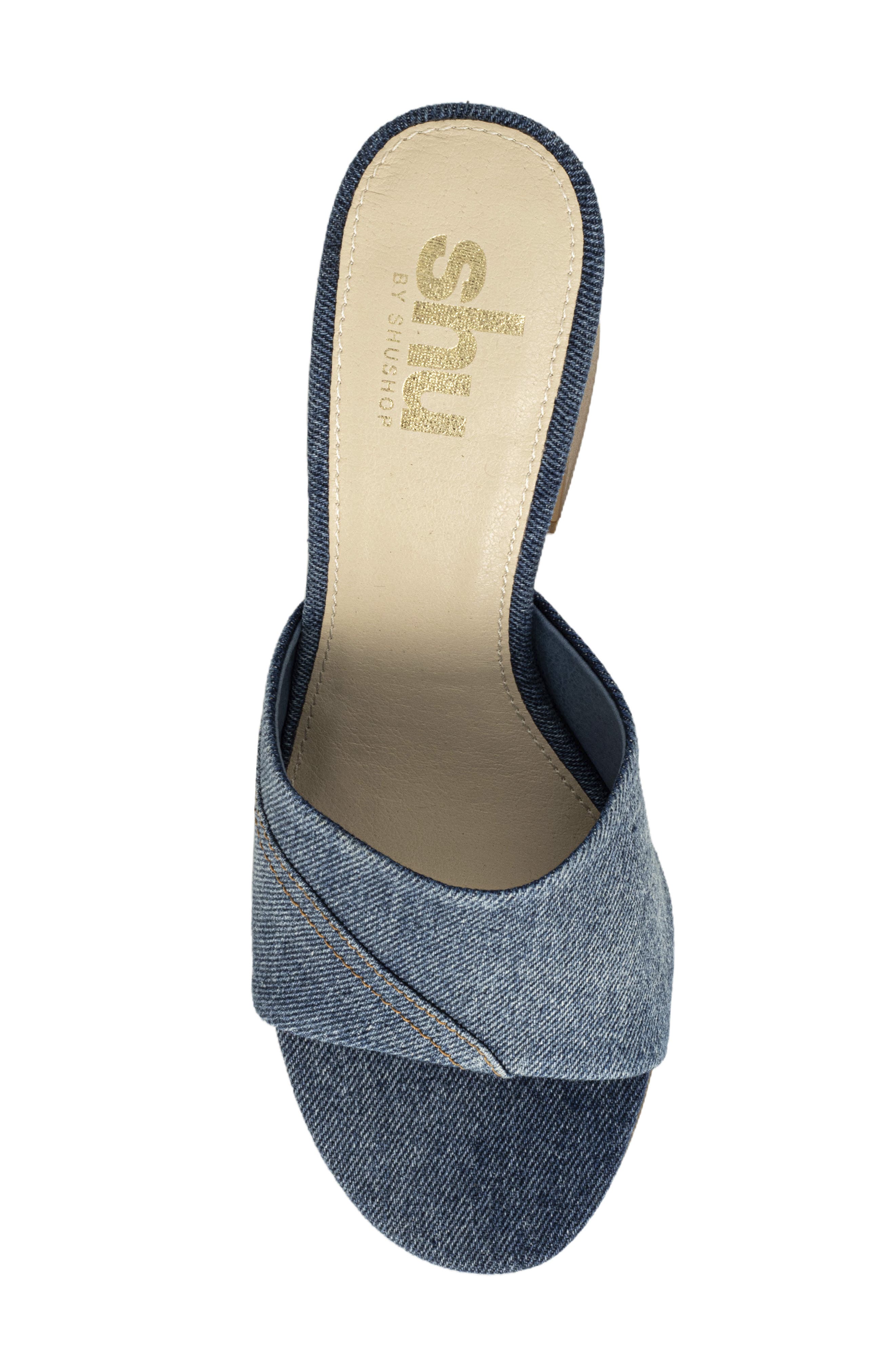 Elsy Slide Sandal, Alternate, color, DENIM