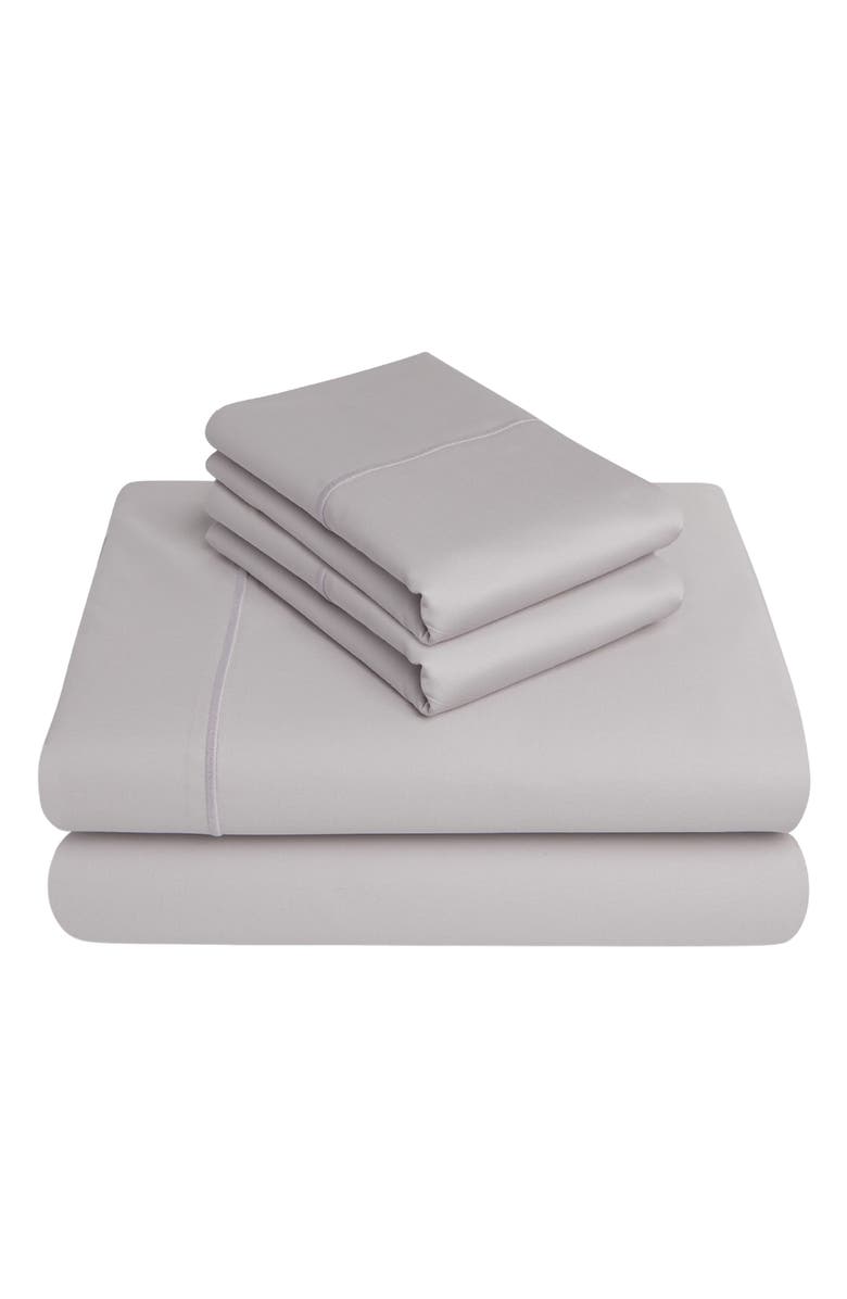 BEDHOG 4-Piece 1000 Thread Count Pima Cotton Sheet Set, Main, color, Silver