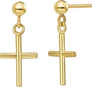 Bony Levy 14K Gold Cross Drop Earrings