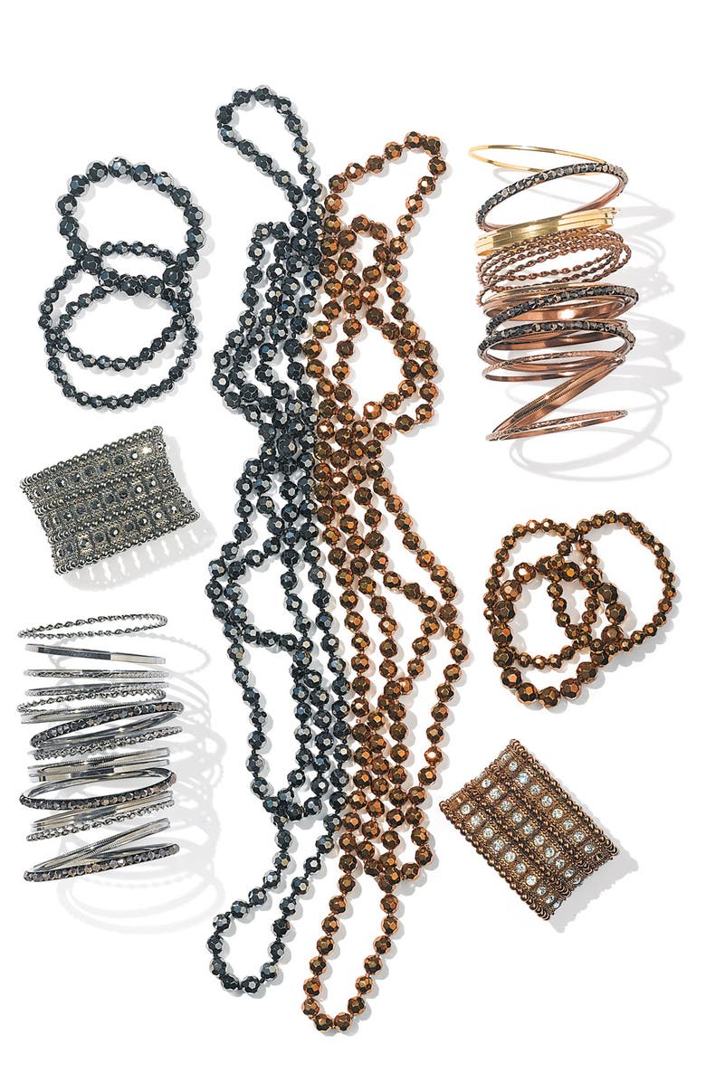 Nordstrom Metallic Bead Extra Long Necklace, Alternate, color,