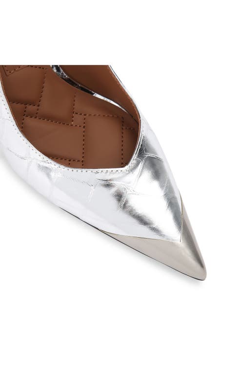 Kurt Geiger London Regent Court Pointed Toe Pump In Metallic