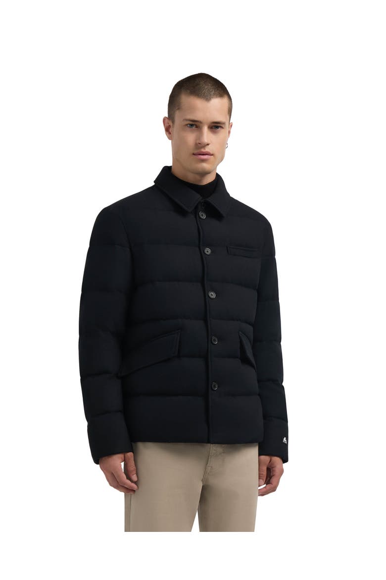 Roman Dressy Quilted Wool Jacket, Main, color, Black
