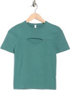 WISHLIST Cutout Short Sleeve Knit Top