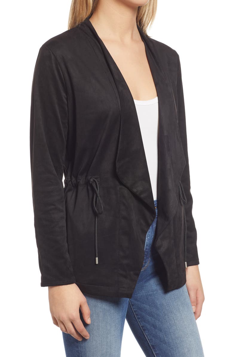 BLANKNYC Faux Suede Drapey Jacket, Alternate, color,
