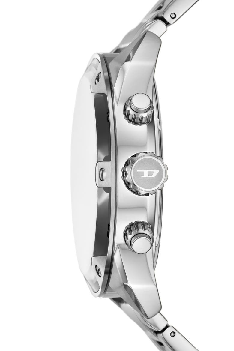 Spiked Chronograph Bracelet Watch, 49mm, Alternate, color, SILVER