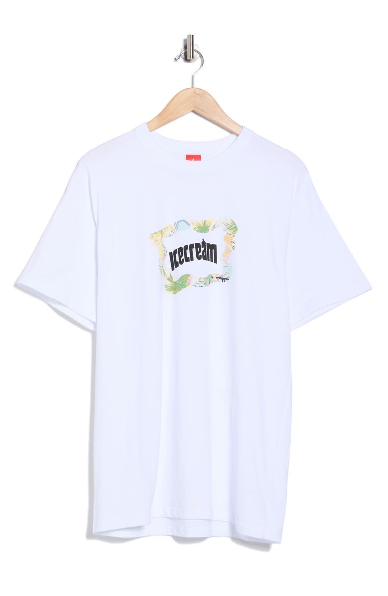 ICECREAM Logo Graphic T-Shirt, Main, color, White