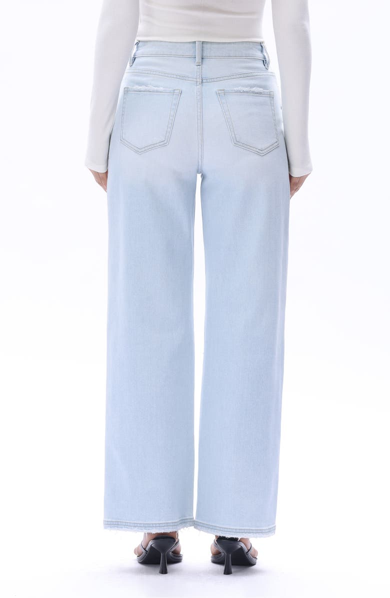 Bayeas Studded High Waist Straight Leg Jeans, Alternate, color, Light Blue
