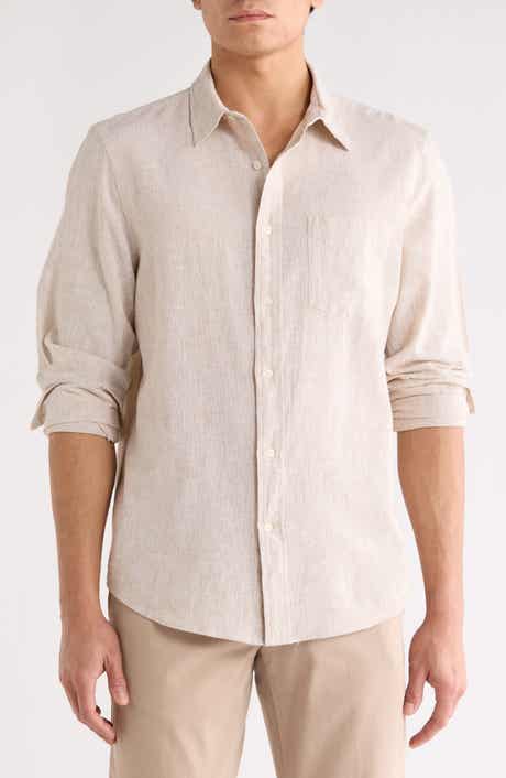 14th & Union Linen Blend Button-Up Shirt