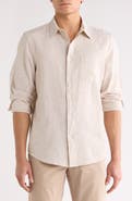 14th & Union Linen Blend Button-Up Shirt