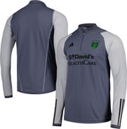 adidas Men's adidas Gray Austin FC 2023 On-Field AEROREADY Quarter-Zip Training Top