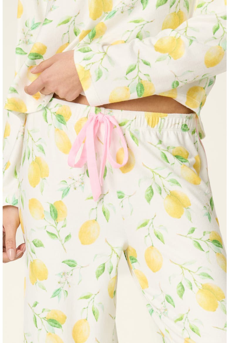 La Dolce Spritz Jersey Pajama Pants, Alternate, color, IVORY