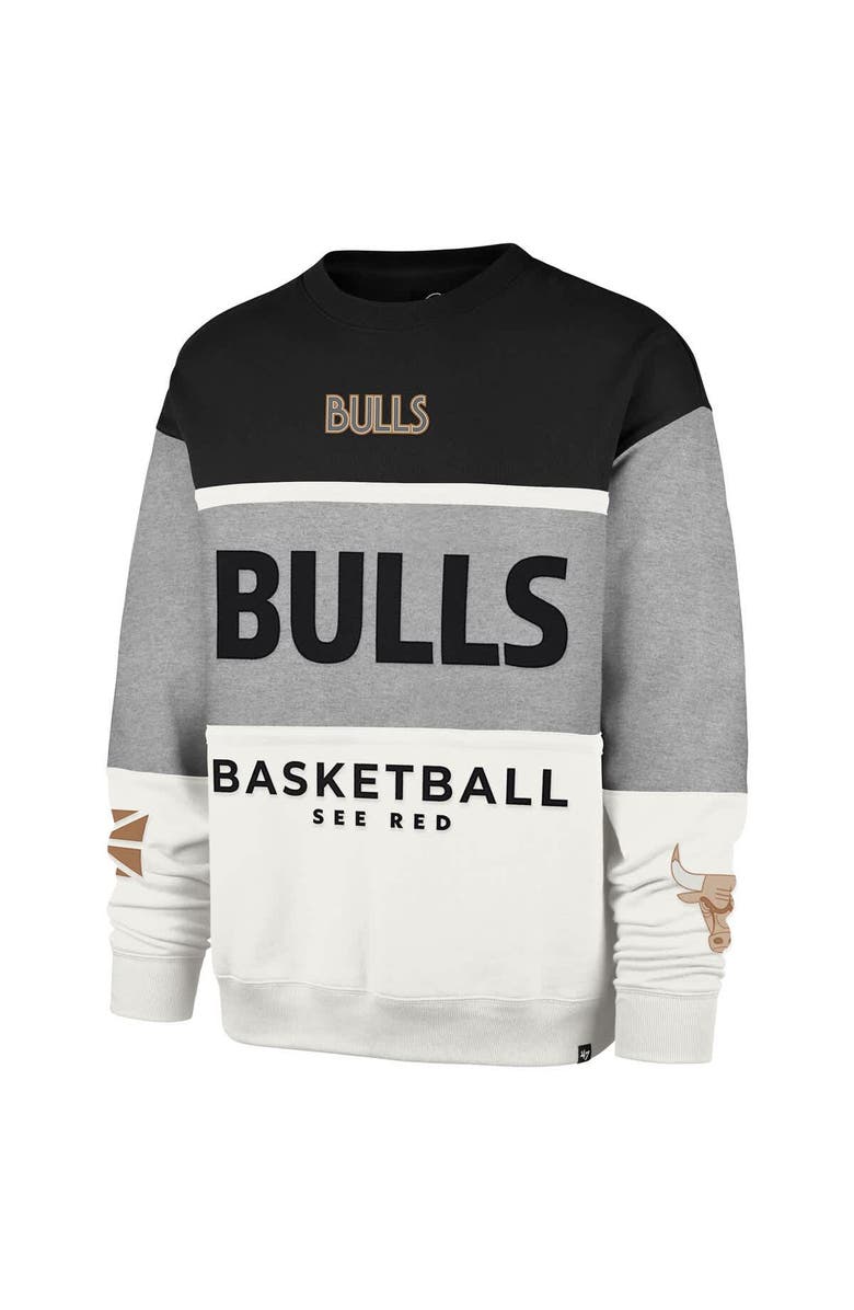 '47 Unisex '47 Gray Chicago Bulls 2024/25 City Edition On Five Maximalist Pullover Sweatshirt, Alternate, color,