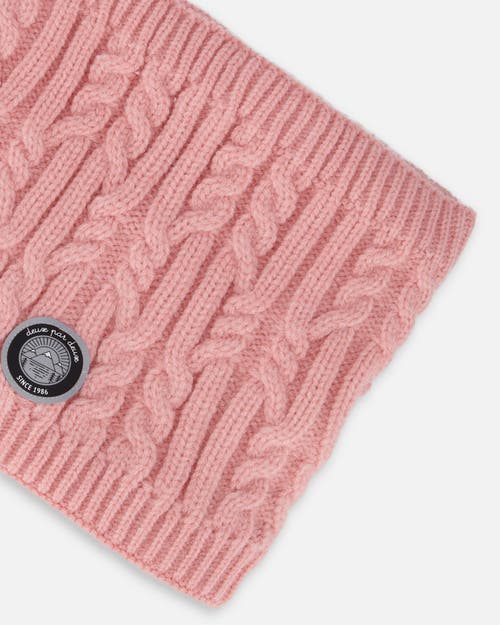 Deux Par Deux Lined Winter Neckwarmer In Pink