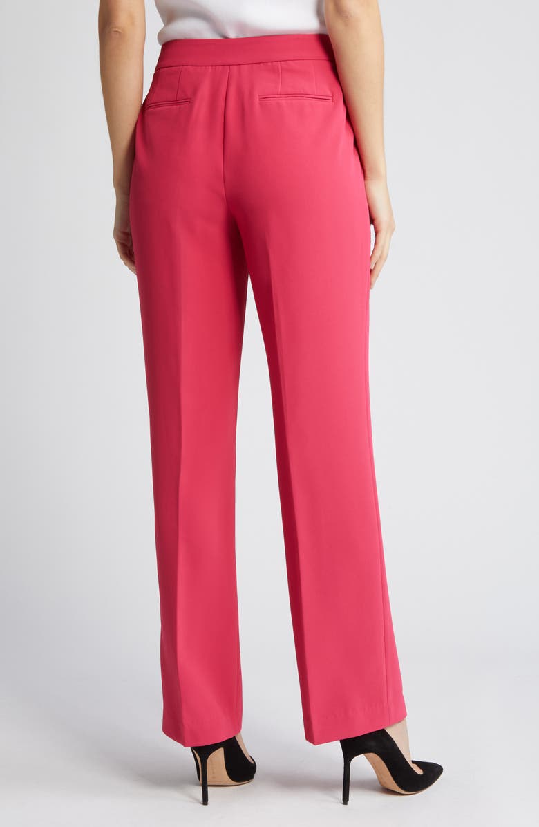 Anne Klein Extended Tab Pants, Alternate, color, Rich Camellia